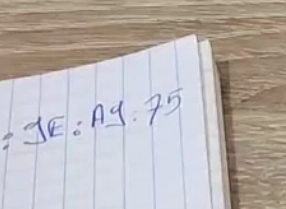 Photograph of numbers written on a notebook